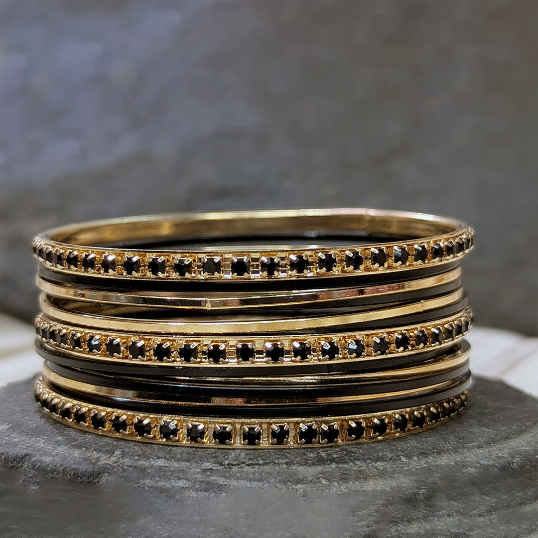 Golden Black Bangle Set 1514