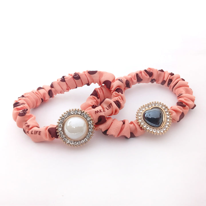 Fancy Zircon Hair Pony Pair 0815A