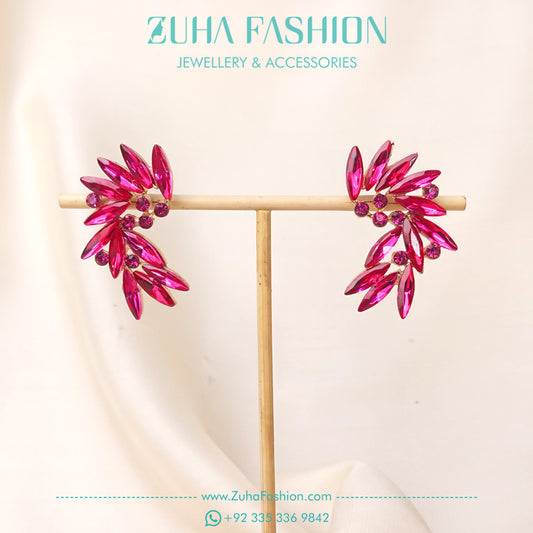 Classy Magenta Earrings for Girls 0986