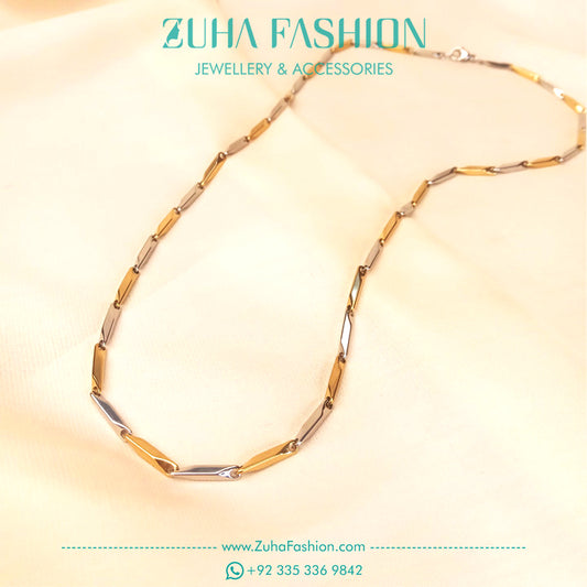 Golden Silver Stainless Steel Heavy Chain for Men 1003