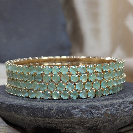 Sea Green Bangle Set 1516