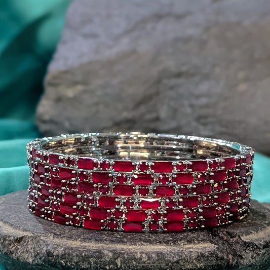 Zircon Red Bangle Set 1560