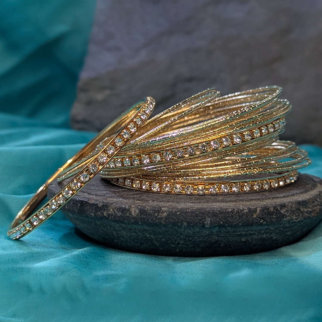Shiny Golden Bangle Set 1512