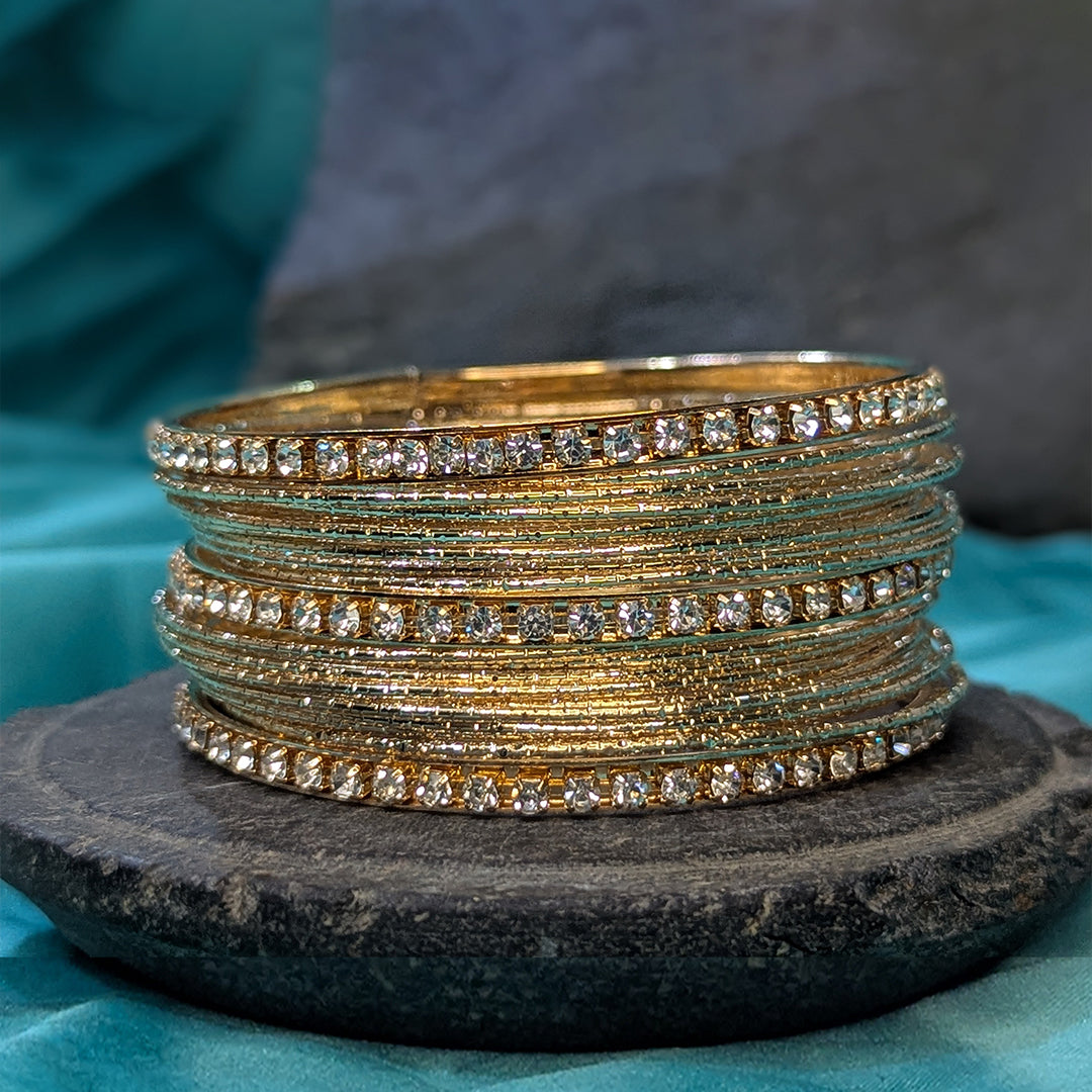 Shiny Golden Bangle Set 1512