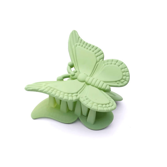 Large Butterfly Hair Catcher Matte Green 0813