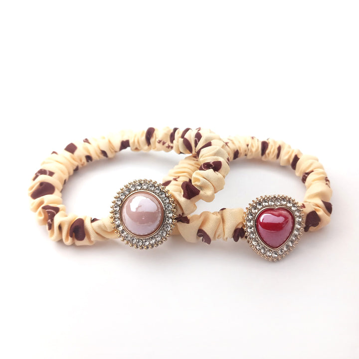 Fancy Zircon Hair Pony Pair 0815B