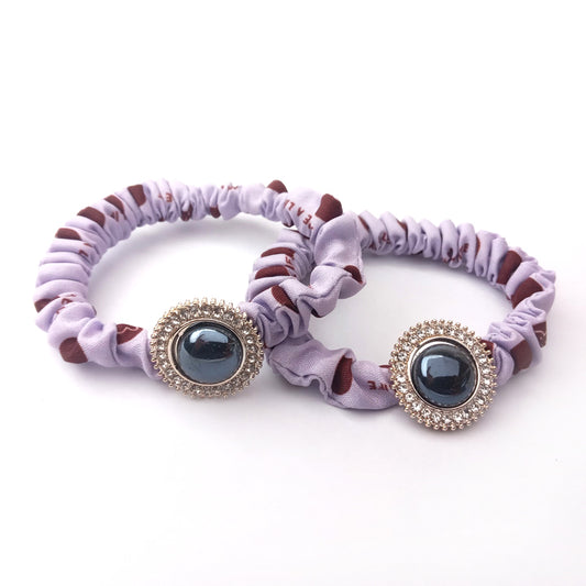 Fancy Zircon Hair Pony Pair 0815D