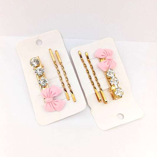 Hair Pins Set of 6 Baby Pink 0823