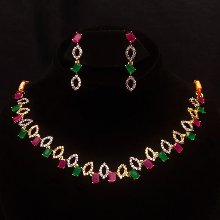 One Carat Bridal Set Design Ruby Green 0631