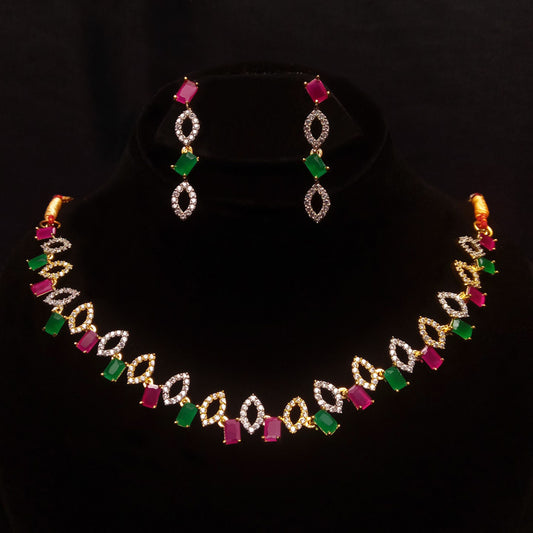 One Carat Bridal Set Design Ruby Green 0631