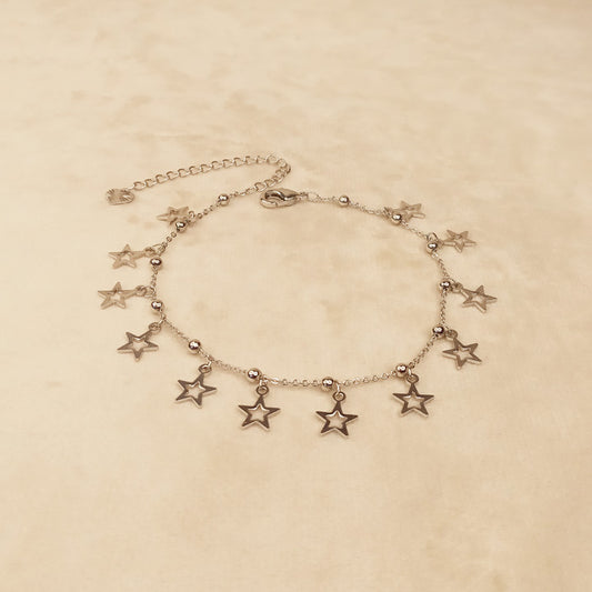 Silver Star Anklet 0624