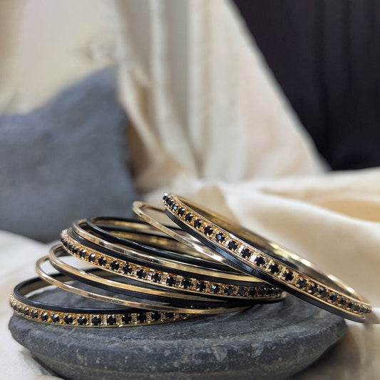 Golden Black Bangle Set 1514