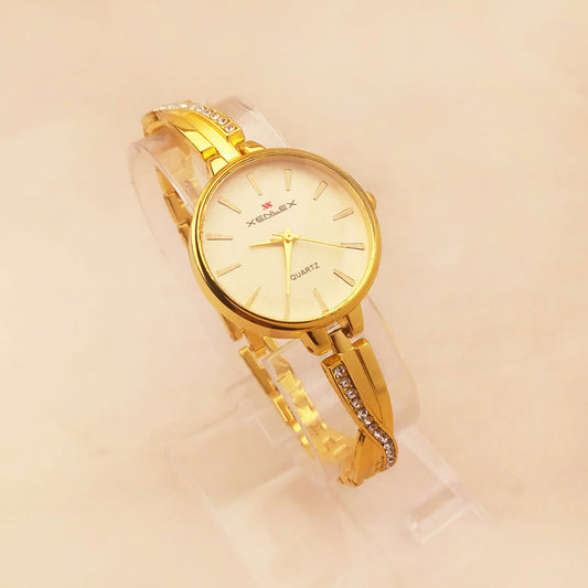 Golden Crystal Chain Ladies Watch 0113
