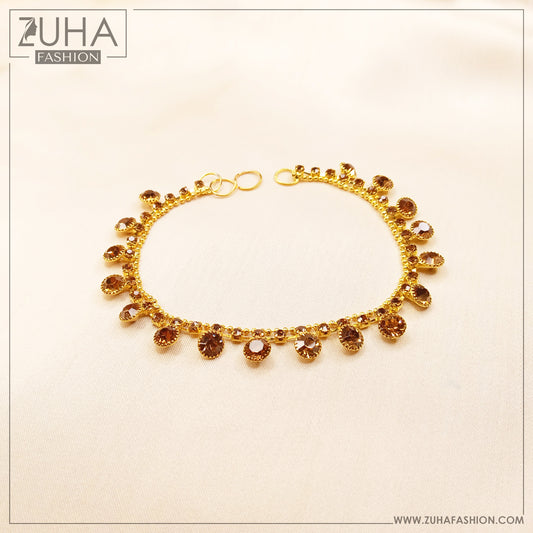 Champagne Beads Anklet 0479