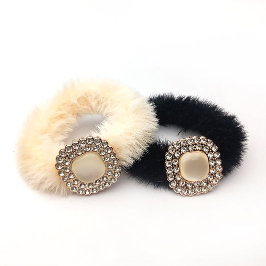 Soft Fur Hair Pony Pair 0816B