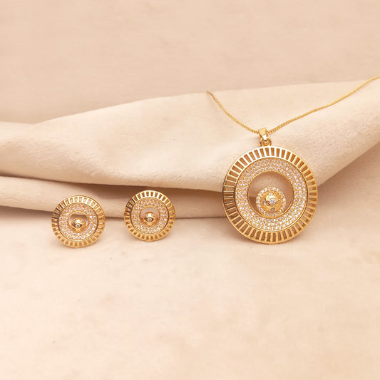 Gold Look Necklace Set 0781